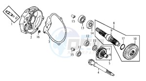 JET EURO X 50 25KMH drawing CRANKCASE - DRIVE SHAFT - CRANKCASE