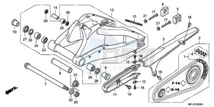 CBR1000RRA France - (F / CMF HRC) drawing SWINGARM