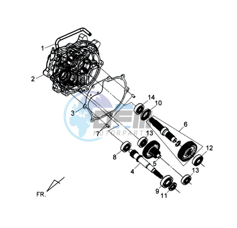 CRANKCASE - DRIVE SHAFT