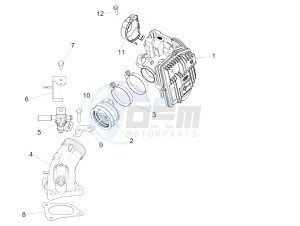 MP3 500 Sport Business ABS (NAFTA) drawing Throttle body - Injector - Union pipe