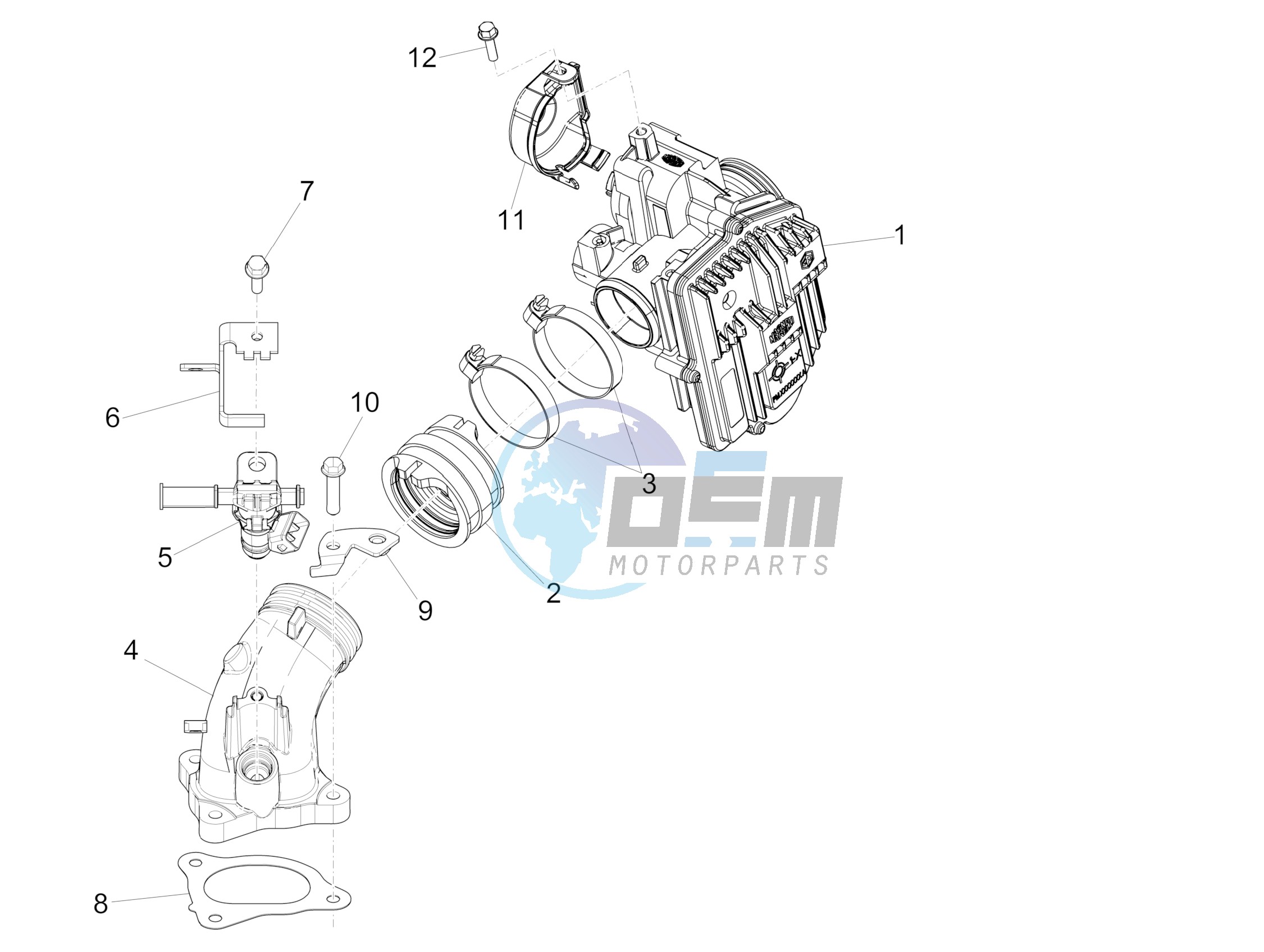 Throttle body - Injector - Union pipe