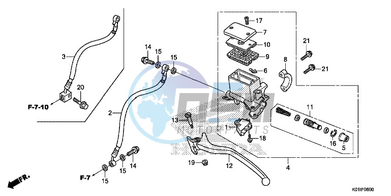 REAR BRAKE MASTER CYLINDER