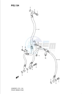 GSXF650 drawing FRONT BRAKE HOSE (GSX650FUL1 E24)