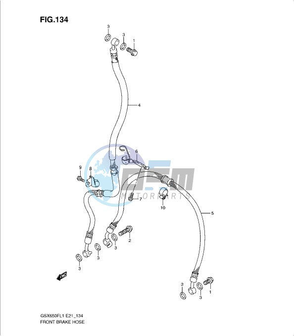 FRONT BRAKE HOSE (GSX650FUL1 E24)