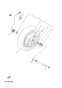 YP125R X-MAX125 X-MAX125 (2ABA 2ABA 2ABA) drawing FRONT WHEEL