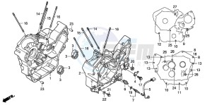 VT750C drawing CRANKCASE