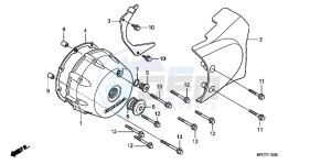 XL125VB drawing LEFT CRANKCASE COVER