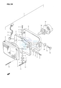 DR650 (E4) drawing HEADLAMP (MODEL N P)