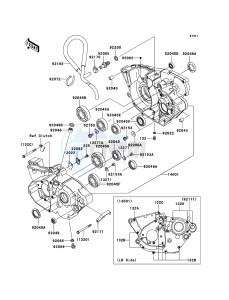 KX250F KX250T8F EU drawing Crankcase