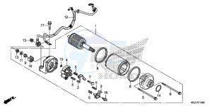 CB500XE CB500X ABS UK - (E) drawing STARTER MOTOR