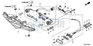 VFR1200FD VFR1200F UK - (E) drawing TAILLIGHT ( VFR1200FC/ FD/ FDC/ FDD)