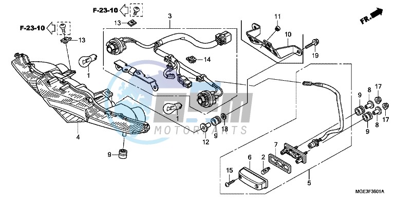 TAILLIGHT ( VFR1200FC/ FD/ FDC/ FDD)