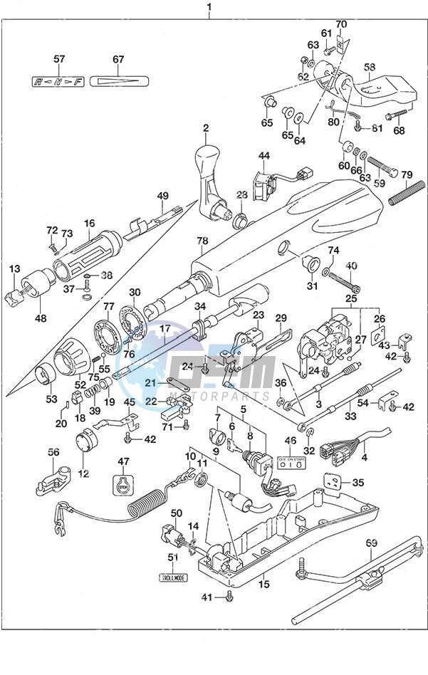 Tiller Handle High Thrust