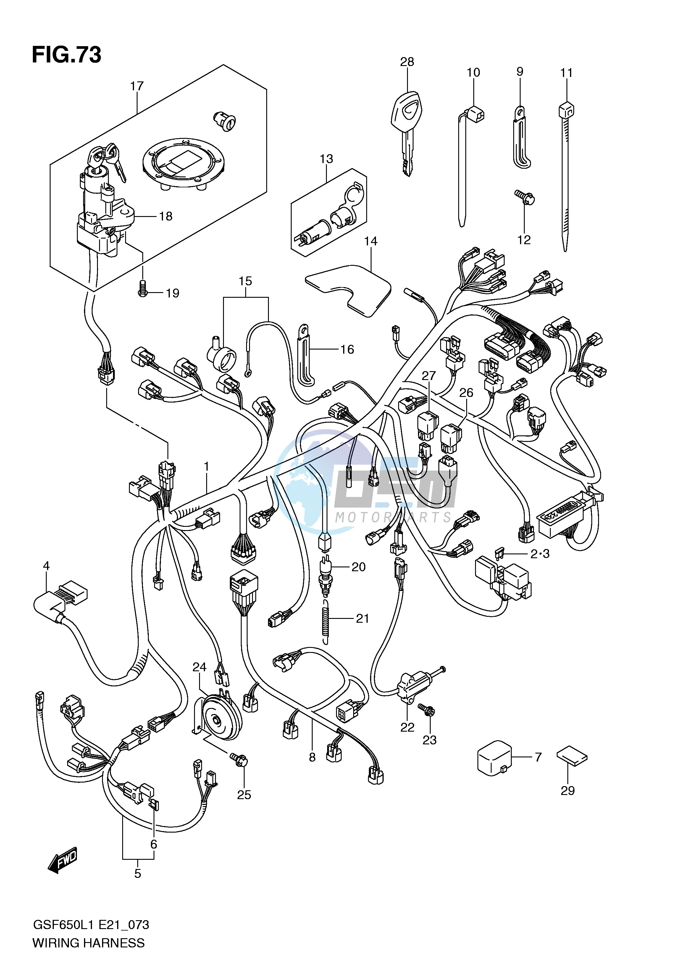 WIRING HARNESS (GSF650SAL1 E21)