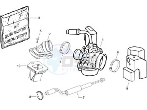 NRG 50 power DT drawing Carburettor assembly - Union pipe