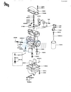 KZ 550 D [GPZ] (D1) [GPZ] drawing CARBURETOR PARTS