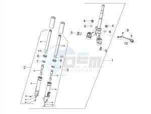 SCARABEO 50 2T CARBURATORE E4 STREET (EMEA) drawing Front fork