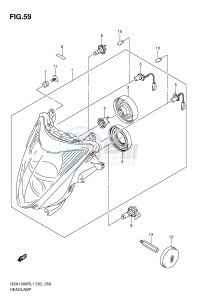 GSX1300R (E2) Hayabusa drawing HEADLAMP (GSX1300RL1 E24)