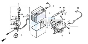 TRX300EX SPORTRAX drawing BATTERY