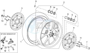 RSV 4 1000 4V SBK-FACTORY drawing Front wheel