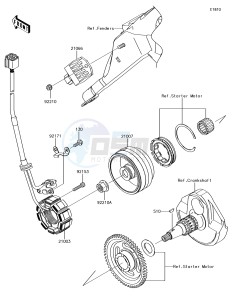 KLX450R KLX450AJF EU drawing Generator