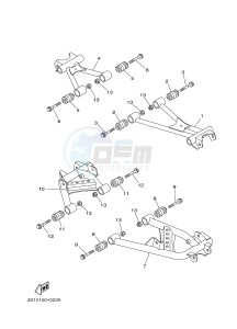 YFM450FWA GRIZZLY 450 IRS (BM81) drawing REAR ARM