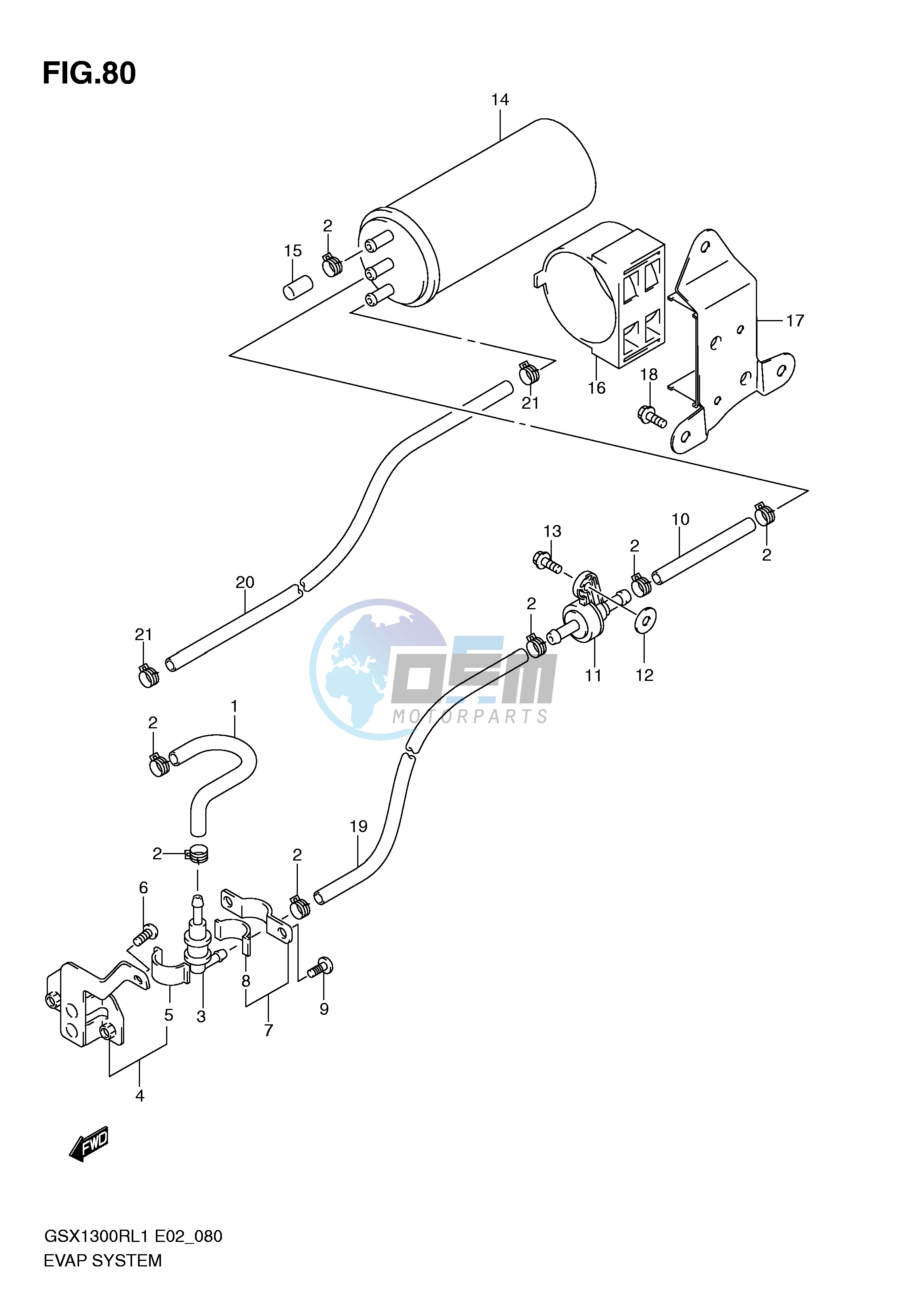 EVAP SYSTEM (GSX1300RL1 E14)