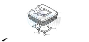 TRX250EX SPORTRAX 250 EX drawing CYLINDER