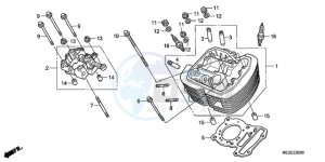 VT750C9 Korea - (KO) drawing FRONT CYLINDER HEAD