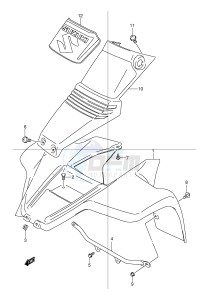 LT80 (P1) drawing FRONT FENDER (MODEL K1)