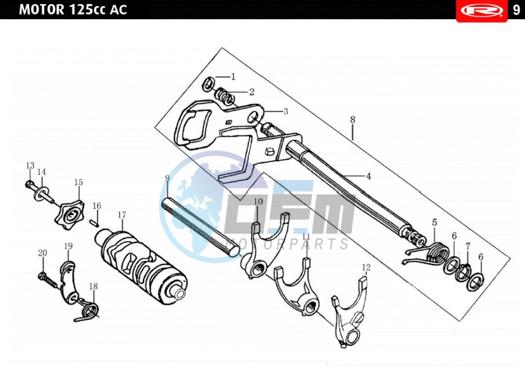 PRE-SELECTOR GEAR  EURO4