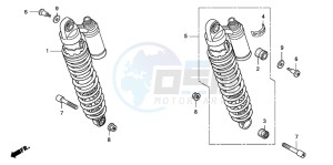 CB1300S CB1300SUPER FOUR drawing REAR CUSHION