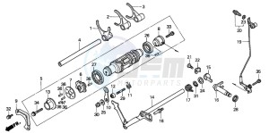 GL1500SE GOLDWING SE drawing SHIFT DRUM/SHIFT FORK