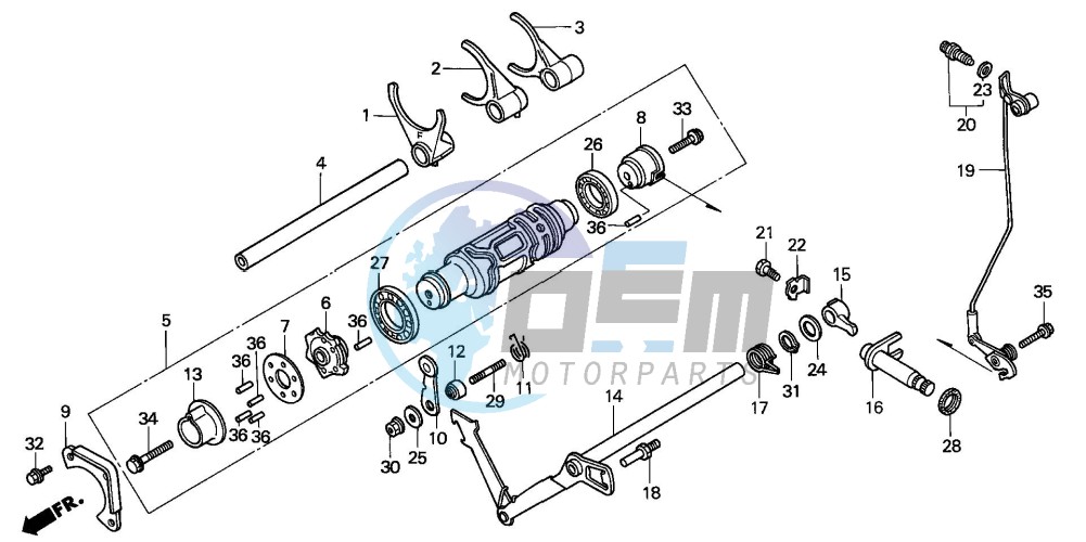 SHIFT DRUM/SHIFT FORK