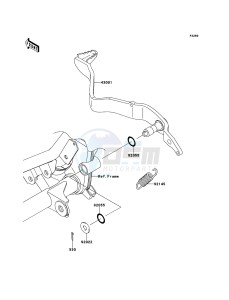 D-TRACKER_125 KLX125DBF GB XX (EU ME A(FRICA) drawing Brake Pedal