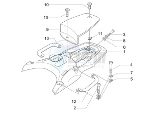 Granturismo 125 L Potenziato UK drawing Rear luggage rack