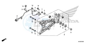 SH125ASG SH125D UK - (E) drawing SWINGARM