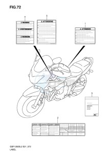 GSF-1250S BANDIT EU drawing LABEL