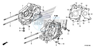 CRF110FD CRF110F Europe Direct - (ED) drawing CRANKCASE