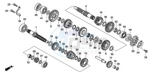 TRX400EX SPORTRAX 400 EX drawing TRANSMISSION (TRX400EX5,6)