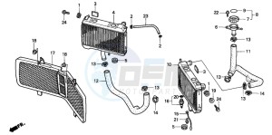 GL1500SE GOLDWING SE drawing RADIATOR