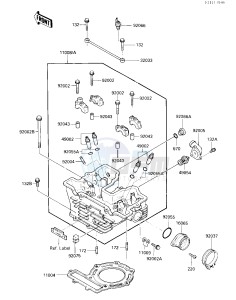 KL 250 D [KLR250] (D2-D3) [KLR250] drawing CYLINDER HEAD -- -E_NO. 011776- -