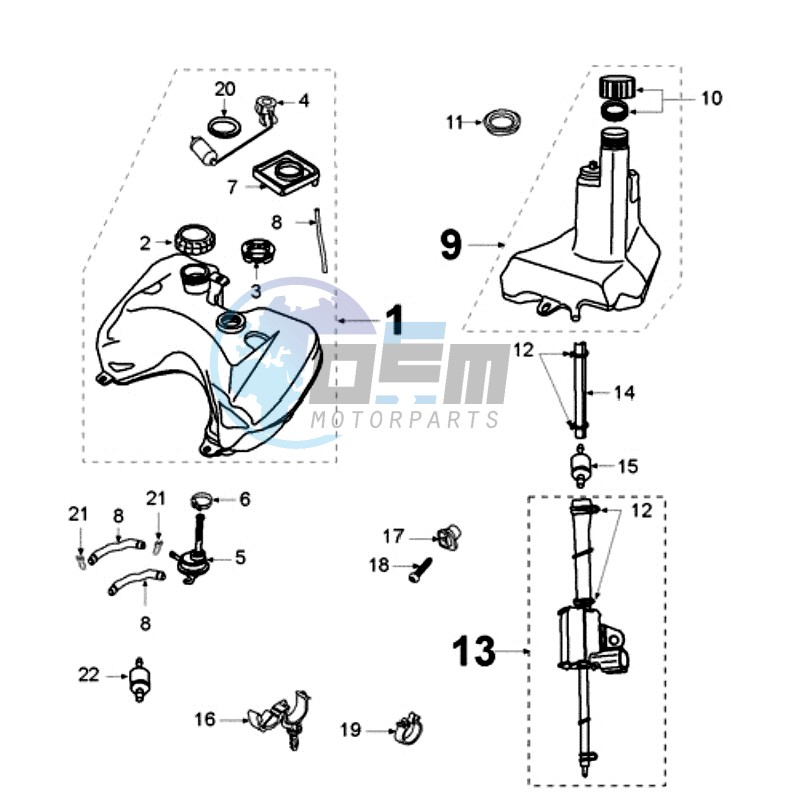 TANK AND FUEL PUMP