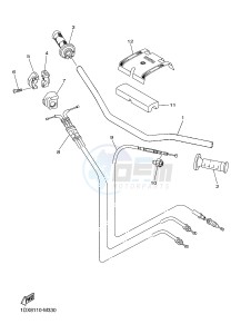 WR450F (1DXK) drawing STEERING HANDLE & CABLE