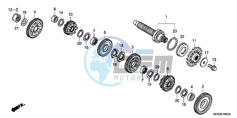 TRANSMISSION ( NC700XD) (COUNTERSHAFT)