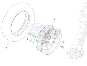 SPRINT 150 4T 3V IGET ABS E4 (NAFTA) drawing Front wheel