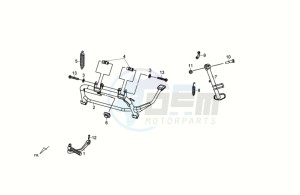 CROX 50 drawing CENTRAL STAND /SIDE STAND/ KICKSTARTER PEDAL