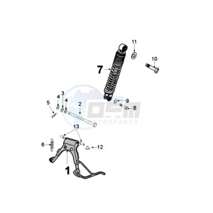 FIGHT 3 4T DARKSIDE E drawing REAR SHOCK AND STAND