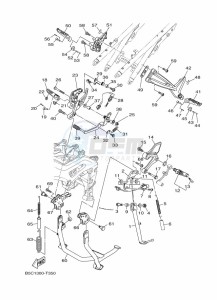 TRACER 900 MTT850 (B5CF) drawing STAND & FOOTREST