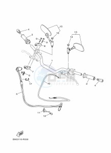 XSR900 MTM850 (BAEE) drawing STEERING HANDLE & CABLE